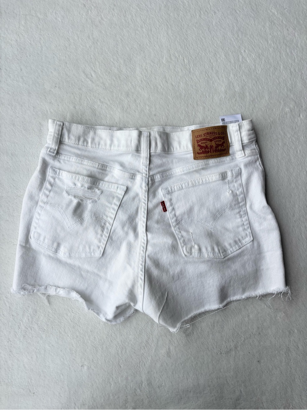 Levi's White Cutoff Denim Shorts